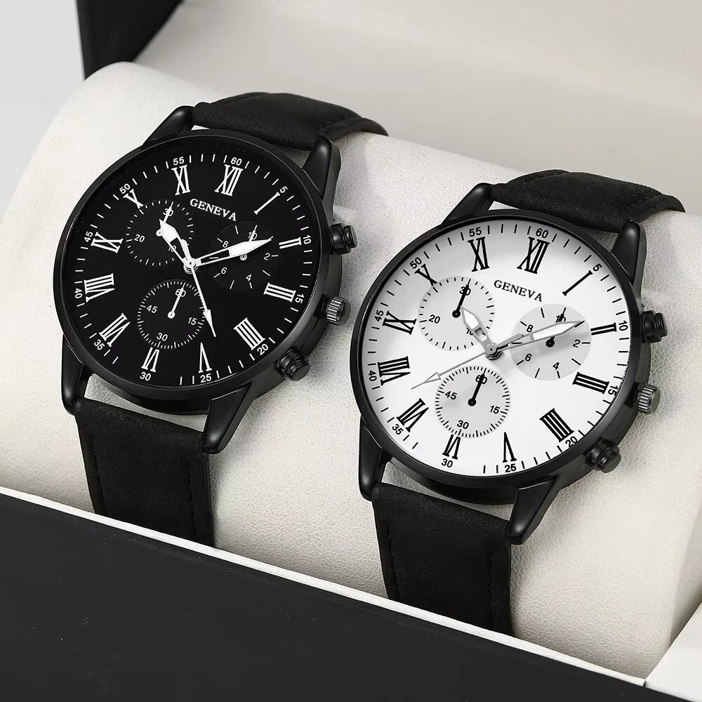 MSCXDK marque 2 pièces ensemble Couple mode montres en cuir décontractées dames cadran Simple montres à Quartz robe horloge Montre Femme