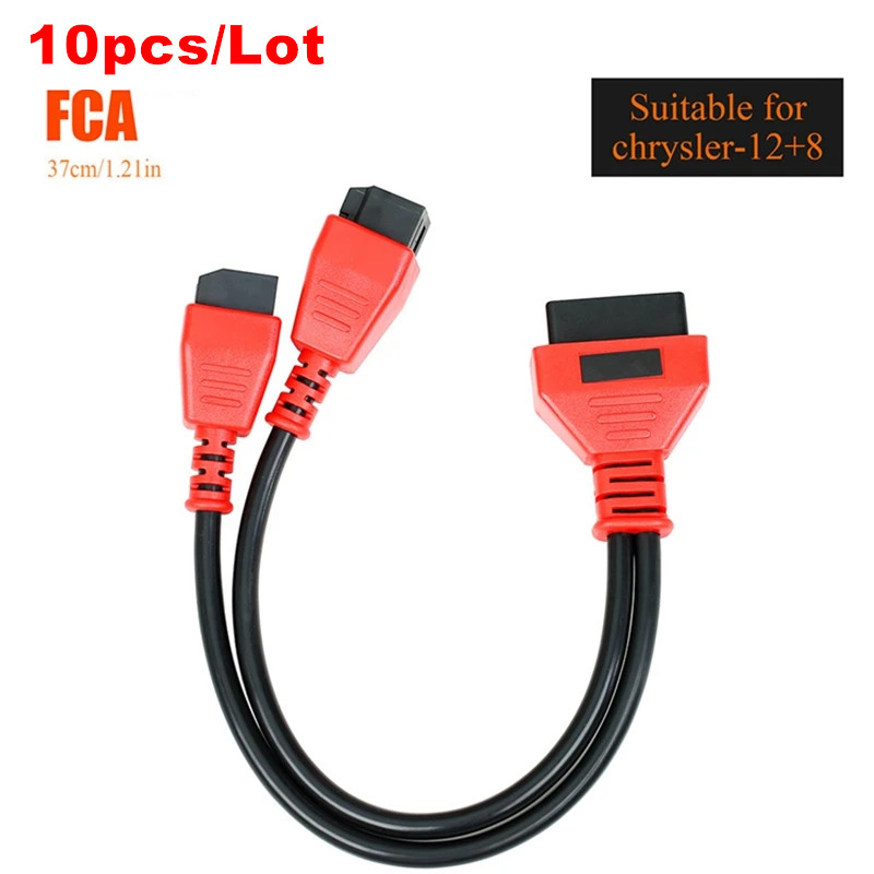 Cable adaptador para coche, accesorio para Chrysler 12 + 8, Autel DS808 Maxisys LAUNCH X431/OBDSTAR/programación 12 + 8, 10 unidades por lote