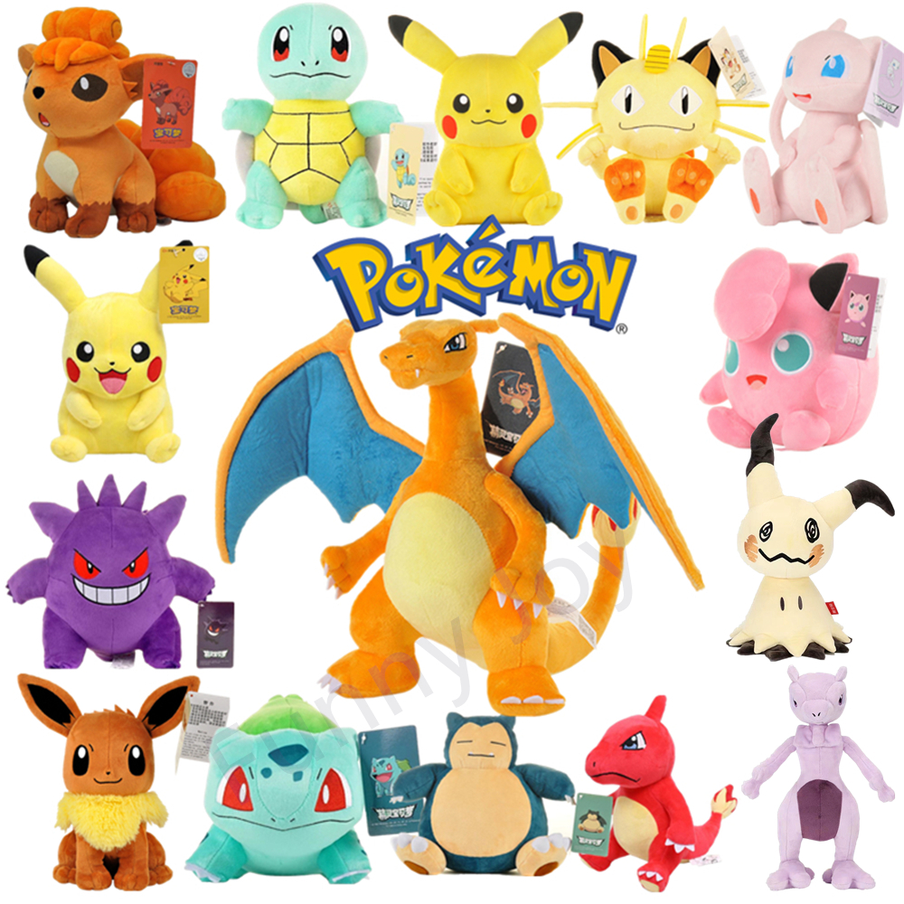 POKEMON oryginalna pluszowa zabawka Gengar Pikachu Kawaii Charizard oryginalna pluszowa lalka miękka kreskówka Piplup zabawki dla dzieci prezent