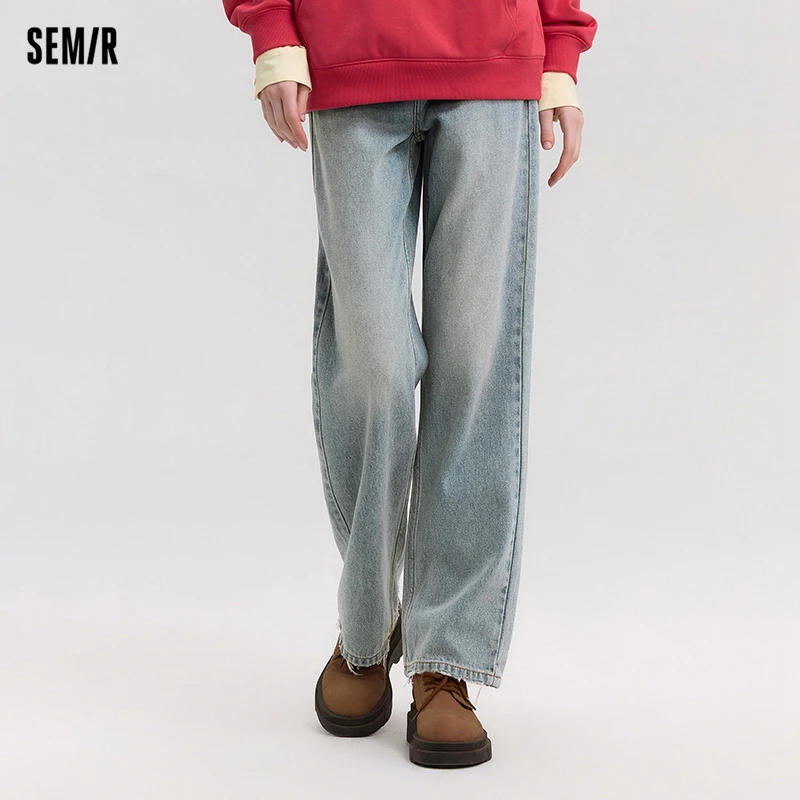 Semir Jeans Mujer Pantalones largos vintage 2025 Nuevos pantalones de pierna ancha de primavera Pantalones cómodos y suaves y versátiles