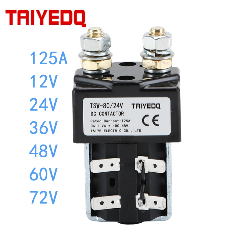 ZJW100(SW80) 125A DC Schütz Speicher Normalerweise Offen 12V 24V 36V 48V 60V 72V Batterie Auto Elektrische Gabelstapler Zug Schiff