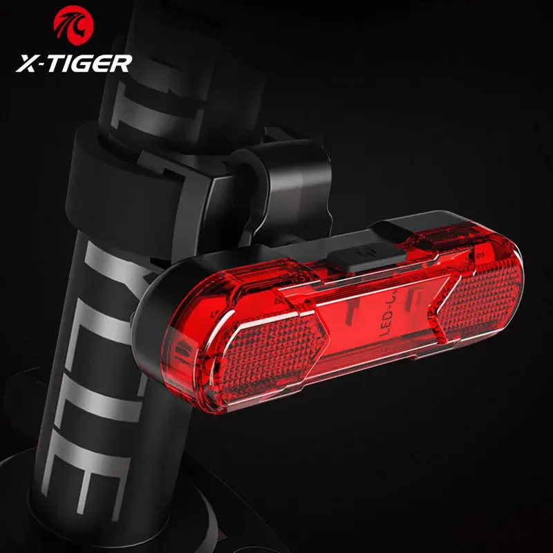 X-TIGER luz trasera de bicicleta impermeable MTB luz de bicicleta carga USB LED luz trasera de bicicleta Flash luz de advertencia de seguridad para bicicleta