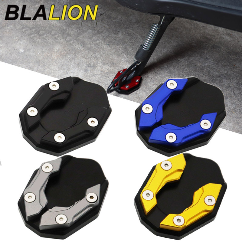 BLALION Motocykl ze stopu aluminium Rower Kickstand Extender Foot Side Stand Extension Foot Pad Support Plate Akcesoria motocyklowe