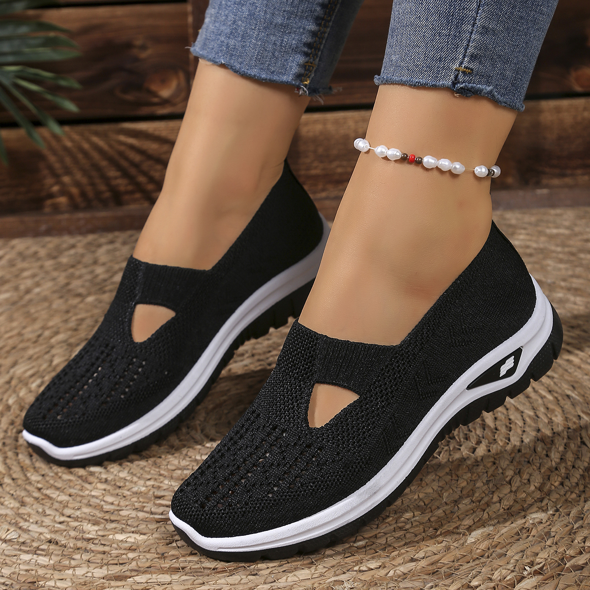 Dames Ademende platte muiltjes van mesh Lichtgewicht instapschoenen Comfort Veelzijdig Dagelijks Buiten Reizen Casual moederschoenen