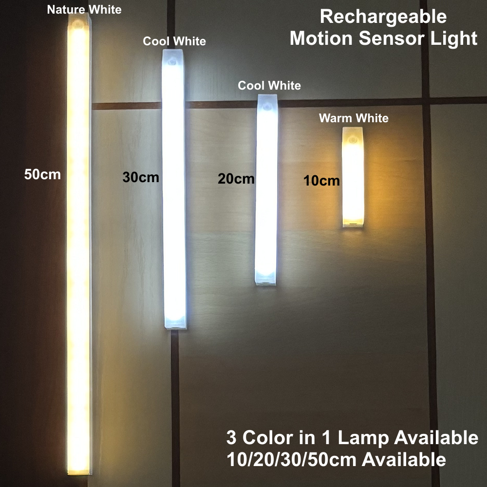 Lampada da bar con sensore di movimento a LED Luce notturna a induzione wireless Lampada ricaricabile USB per armadio da cucina Guardaroba Camera da letto