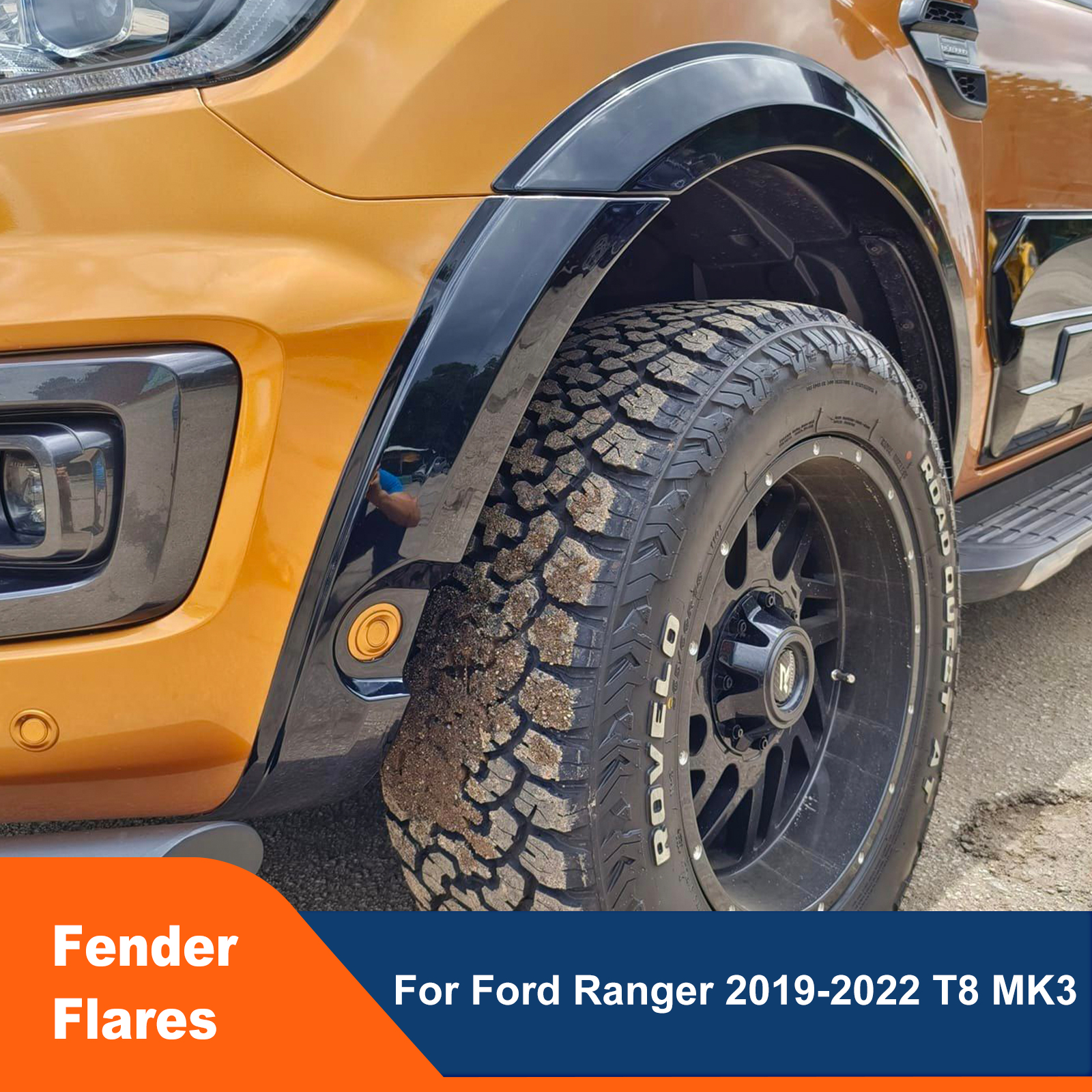 4 Cal smukłe zestawy nadkola nadające się do Ford Ranger 2015-2018,2019-2022 T7 T8 MK2 MK3 PX2 PX3 ochrona nadkole 4x4 części samochodowe