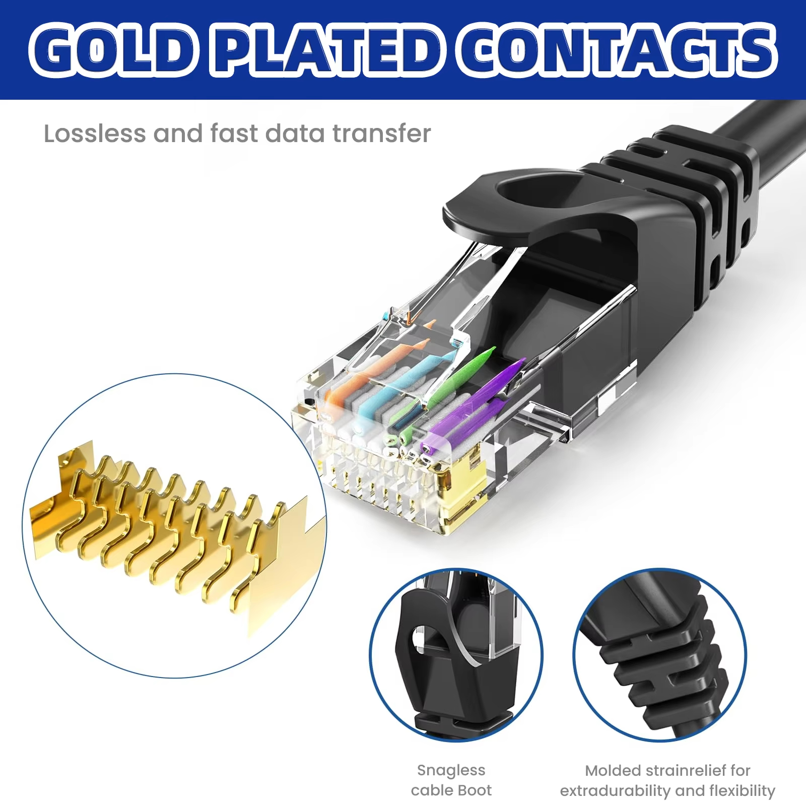 Ethernet-кабель CAT6 RJ45 Сетевой шнур UTP 1000 Мбит/с Интернет-кабель LAN для маршрутизатора компьютера