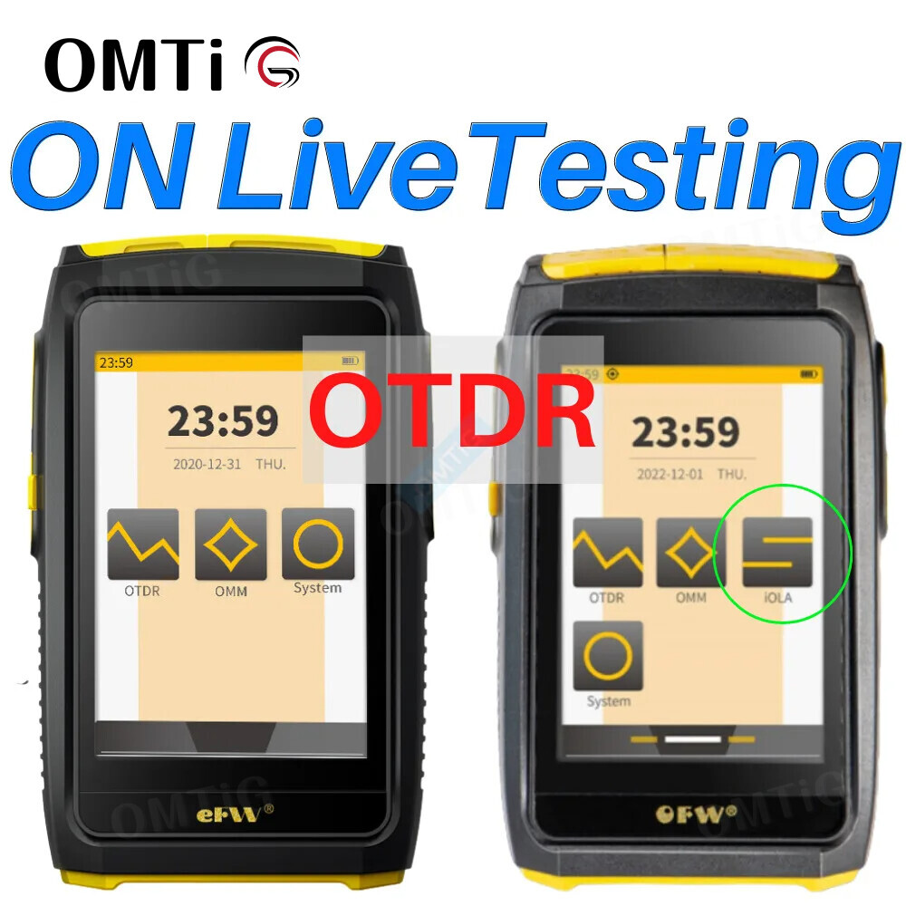 Оптический рефлектометр OMTiG Mini OTDR, прибор для проверки оптоволокна в реальном времени, 1550 нм 20 дБ OFW, с сенсорным экраном, OPM OLS, тестер VFL, разъем Sc