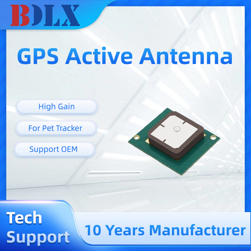 Активная GPS-антенна 1575,42 МГц 18x18 мм Керамическая GNSS-антенна с высоким коэффициентом усиления для трекера домашних животных DIY Точное позиционирование Активный GPS