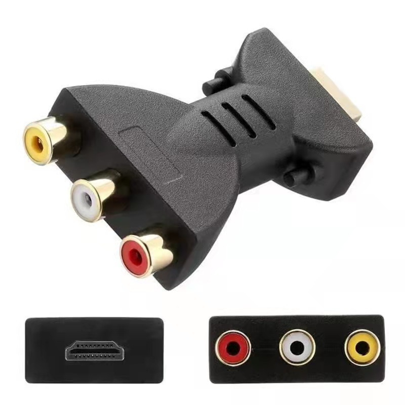 Para HD TV BOX HD 1080P RCA AV a HDMI, convertidor adaptador compuesto compatible AV2HDMI, Cable de Audio y vídeo HDMI a AV con Cable USB