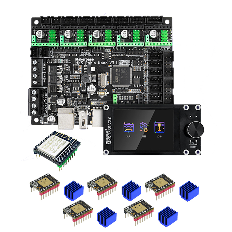 Makerbase MKS Robin Nano V3.1 3D เครื่องพิมพ์เมนบอร์ด TS35 TFT Touch Screen ใช้งานร่วมกับ A4988 TMC2209