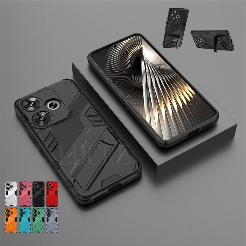 Per Xiaomi Poco F6 Cover per Poco F6 F 6 capas New Phone Back Bumper Armor cavalletto supporto antiurto Cover Poco F6 Fundas