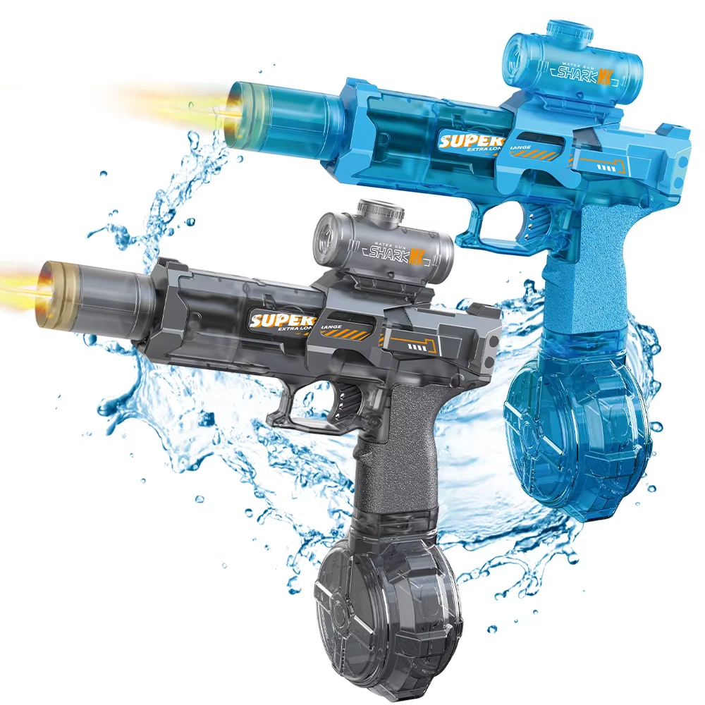 Huiqibao pulso elétrico pistola de água simulado chama sensor luz totalmente automático luta brinquedo pistola de água ao ar livre brinquedos de praia adulto