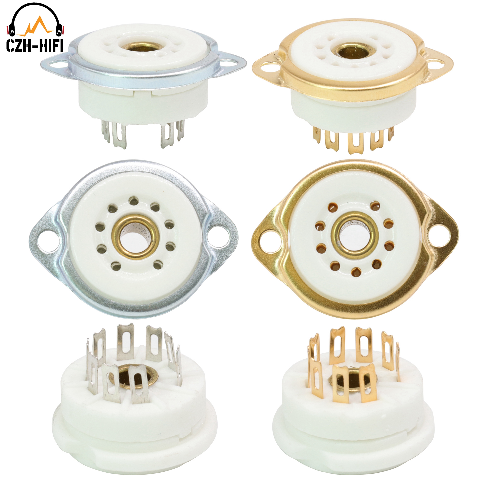 9pin B9A Tubo A Vuoto Presa Valvola In Ceramica Base Lampada di Alimentazione Martinetti per 12AX7 EL84 5670 12AT7 Vintage Amplificatore Audio FAI DA TE HiFi