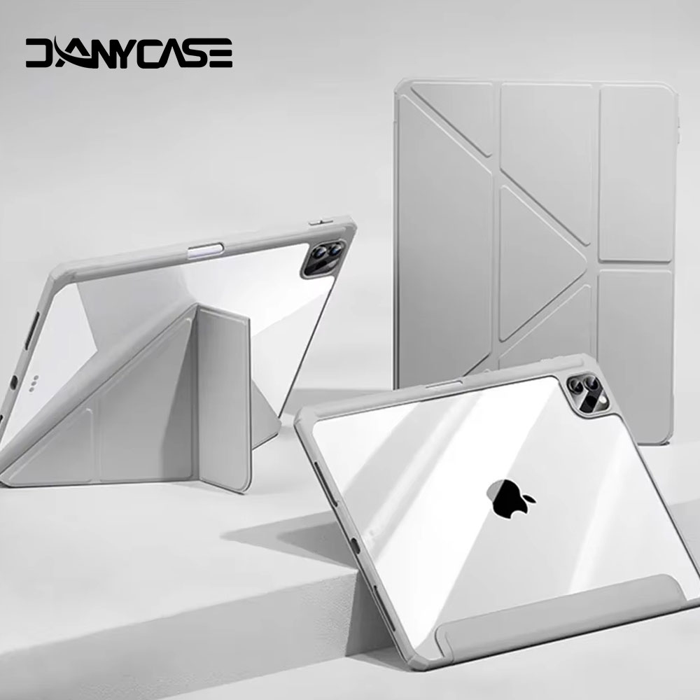 For 2026 ipad a16 case 11th 10th Air11/13 M2 M3 M4 Pro11/13 M4 M5 Air4 5 Pro11/12.9 10.2 7/8/9/10th Acrylic Clear Y-fold Stand