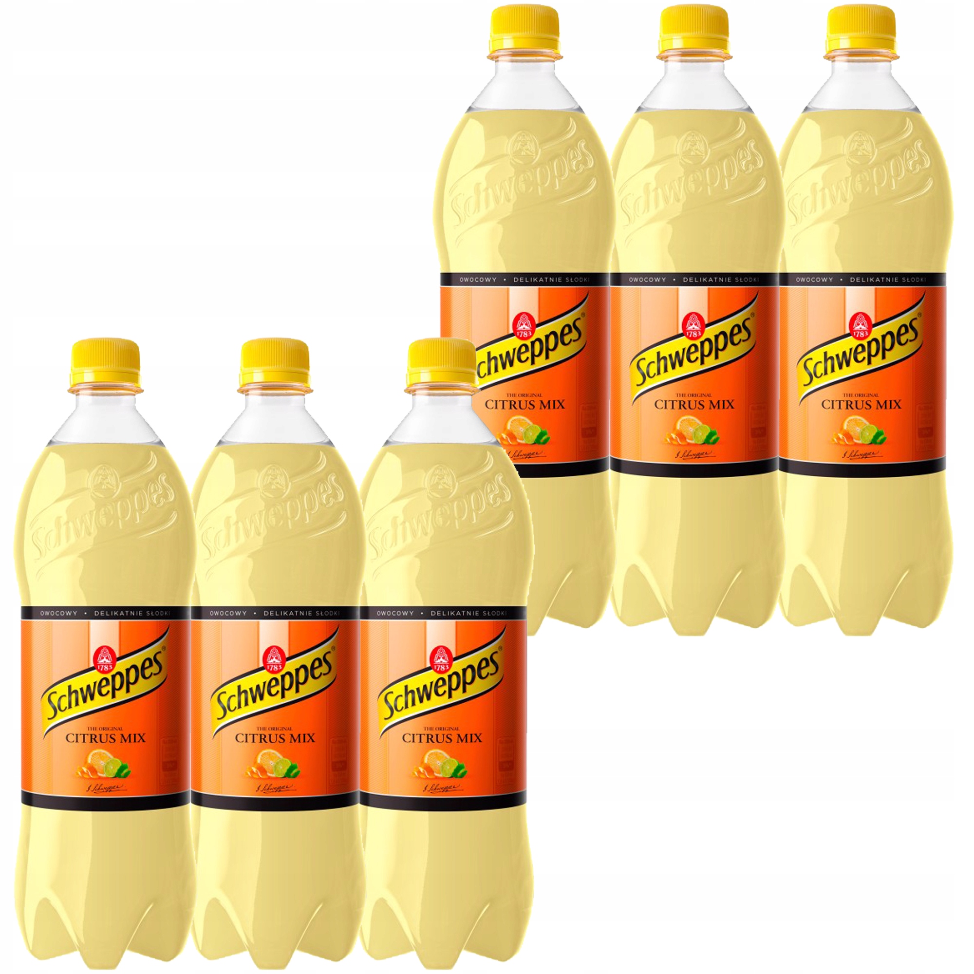 Schweppes Citrus Mix Napój gazowany 0,85 l x 6 sztuk