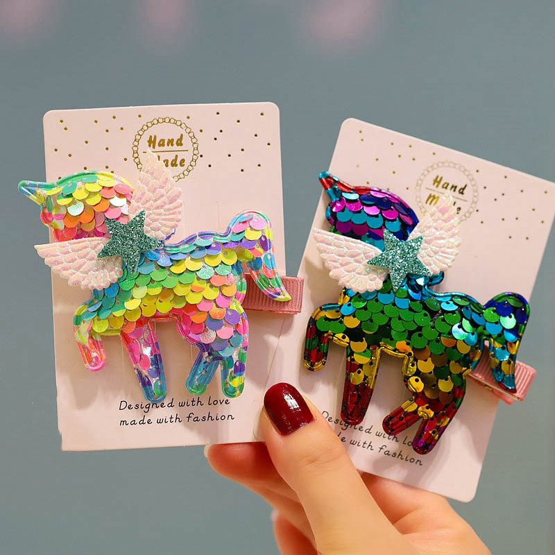Kawaii Cartoon Eenhoorn Haarspelden Kinderen Meisjes Baby Schattige Haarspeldjes Pin Haarspeldjes Accessoires Haarclip Hoofdtooi Hoofddeksel