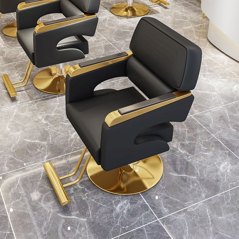 Silla de Estilismo 360 °   Silla de Barbería Giratoria con Altura Ajustable, Ergonómica, con Reposapiés de Acero de Alta Densidad, Mueble Moderno para el Hogar