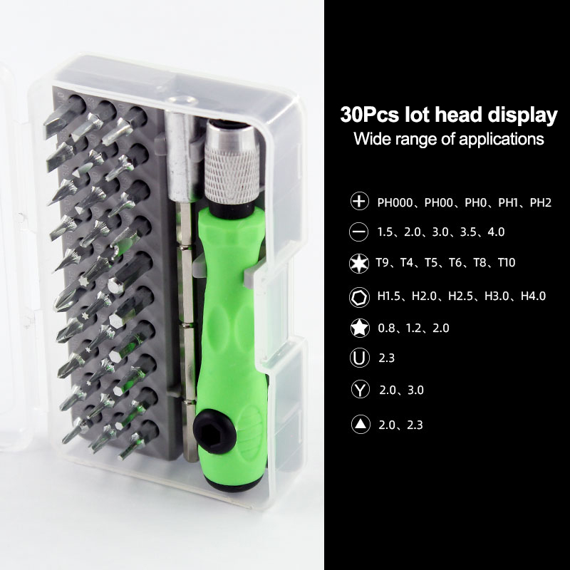New non-slip 32-in-1 Precision Screwdriver Set Phillips Bits Multifunctional Hand Repair Tool Kit for Phone Watch Glasses PC