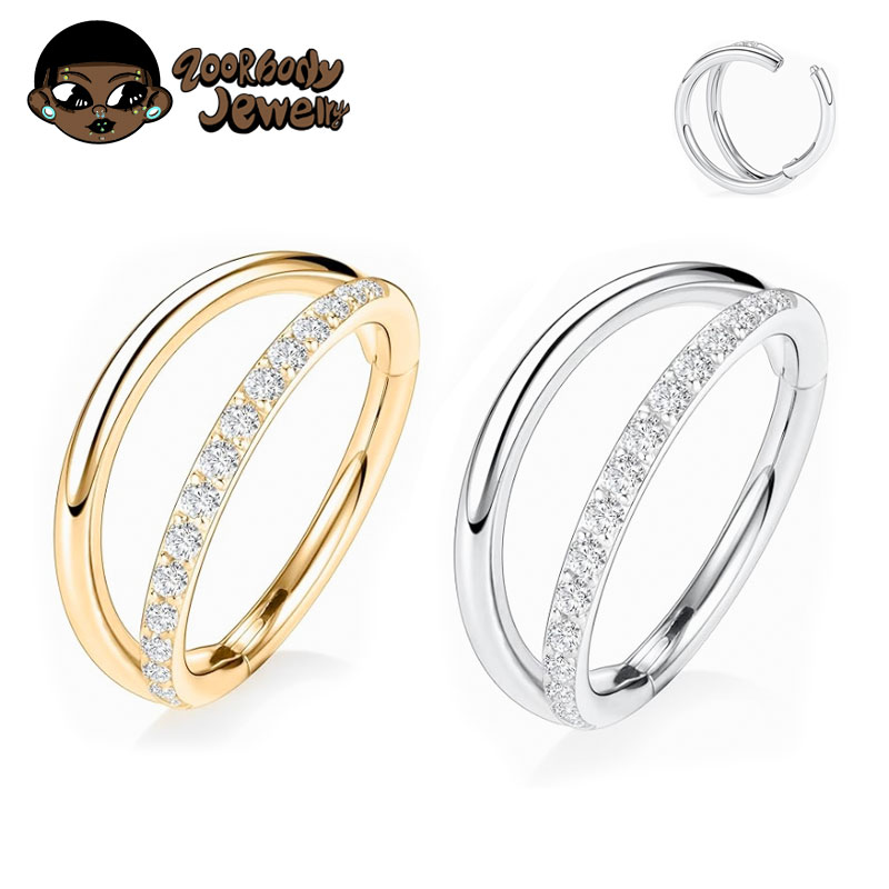 ASTM F136 Titanium 16G Moon Nose Rings Hoop Septum Nose Ring Clicker Cartilage Helix Ear Piercing 8/10/12mm Hoops Body Jewelry
