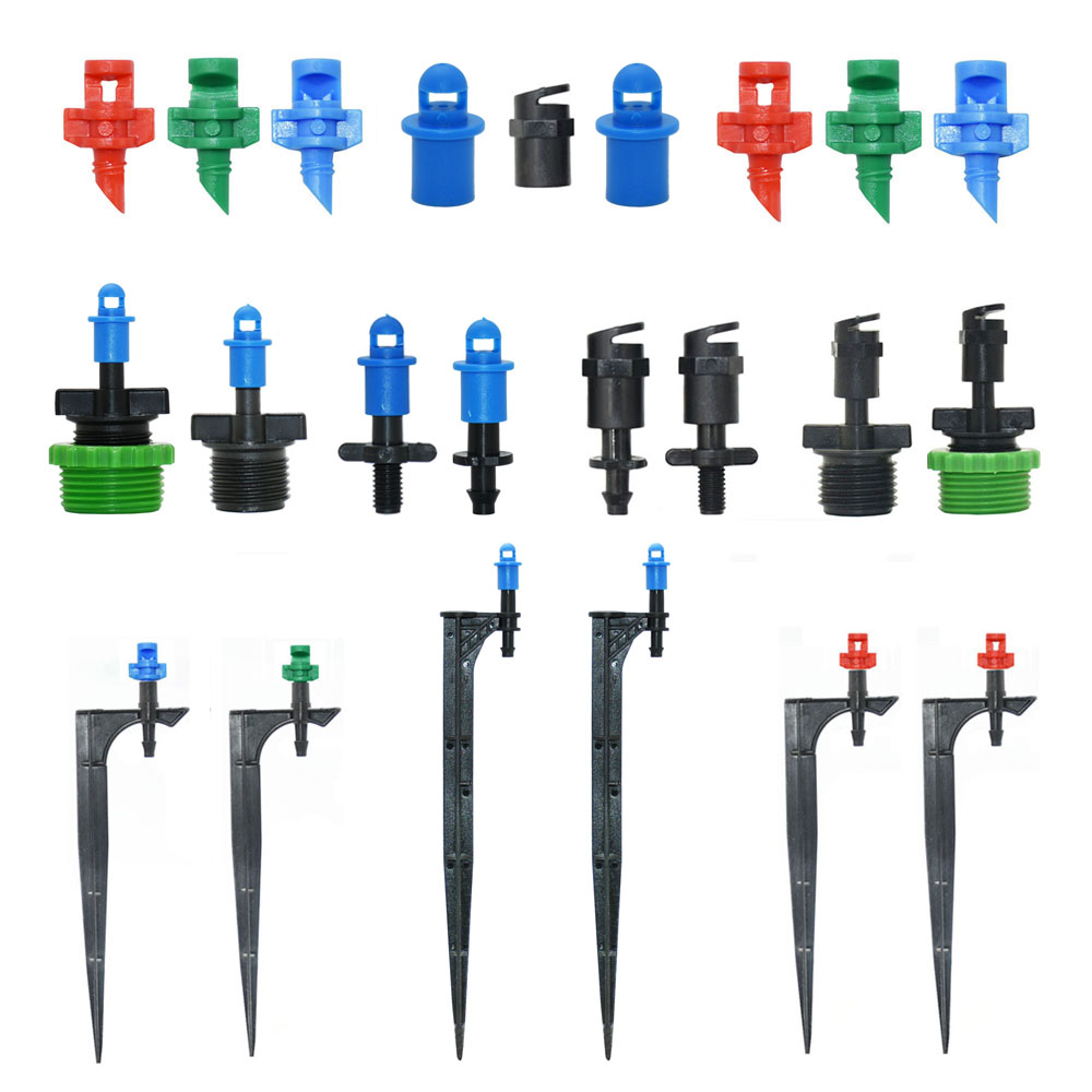 90/180/360 °   Ugelli di nebulizzazione per irrigazione a goccia regolabili per giardini su gocciolatore per pali da 13 cm che inserisce spruzzatore a terra