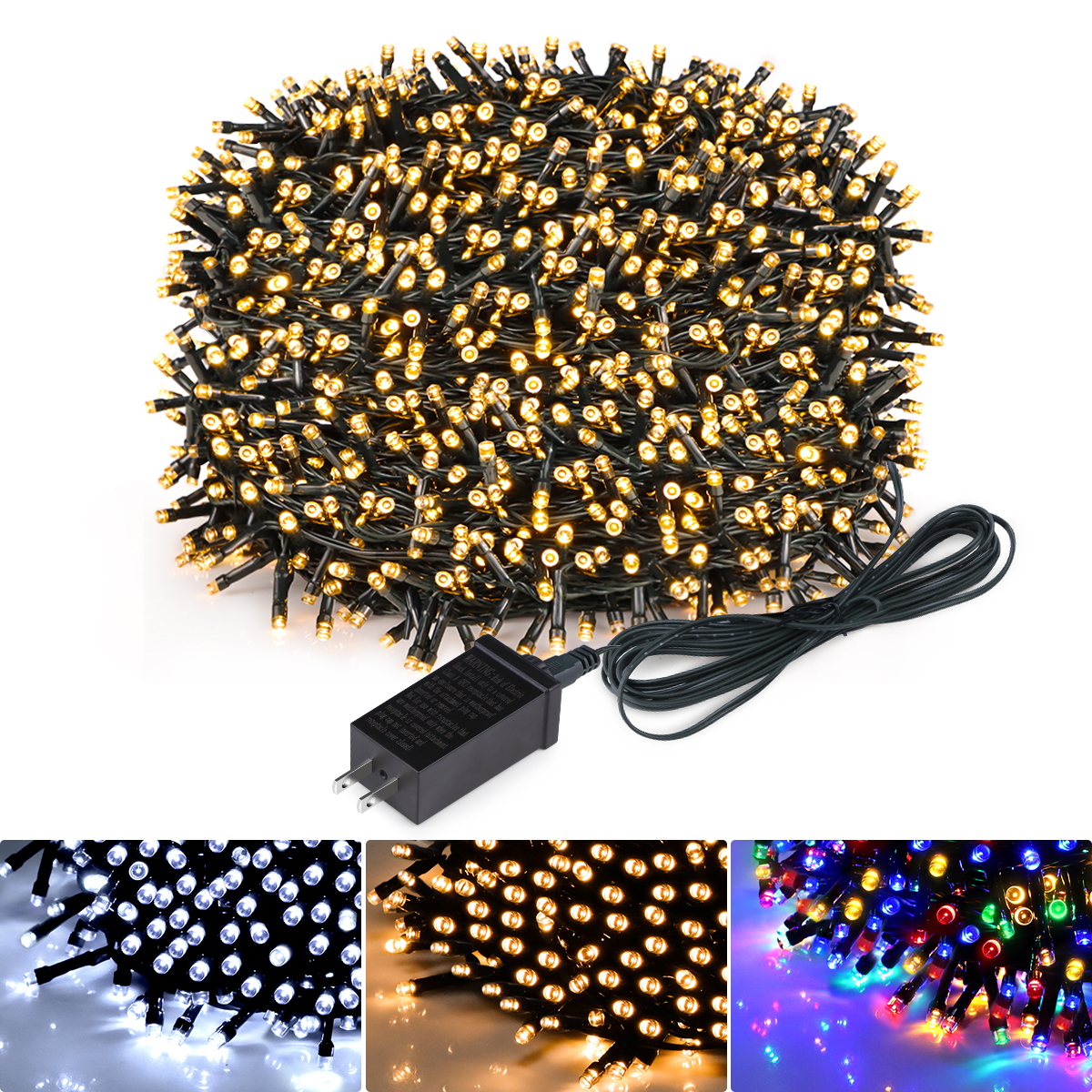 Guirlande lumineuse LED de noël 24V, 10M-50M, 100M, étanche, pour jardin extérieur, maison, décor de fête du nouvel an
