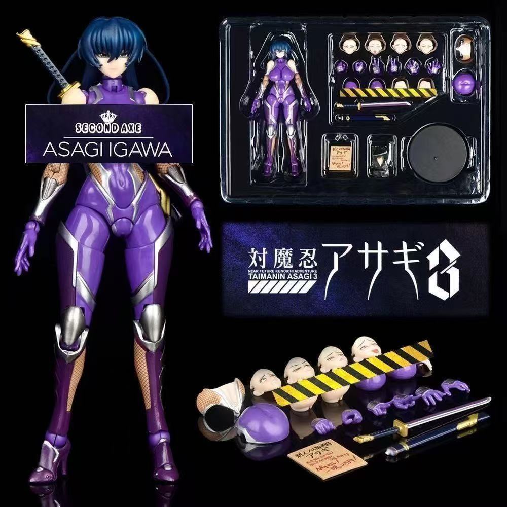 Binnenlandse voorraad N Company Sexy Demon Ninja Asahei Ikawa Asahei Jointed Pure White Magical Girl Erika Kuramoto Action Figure