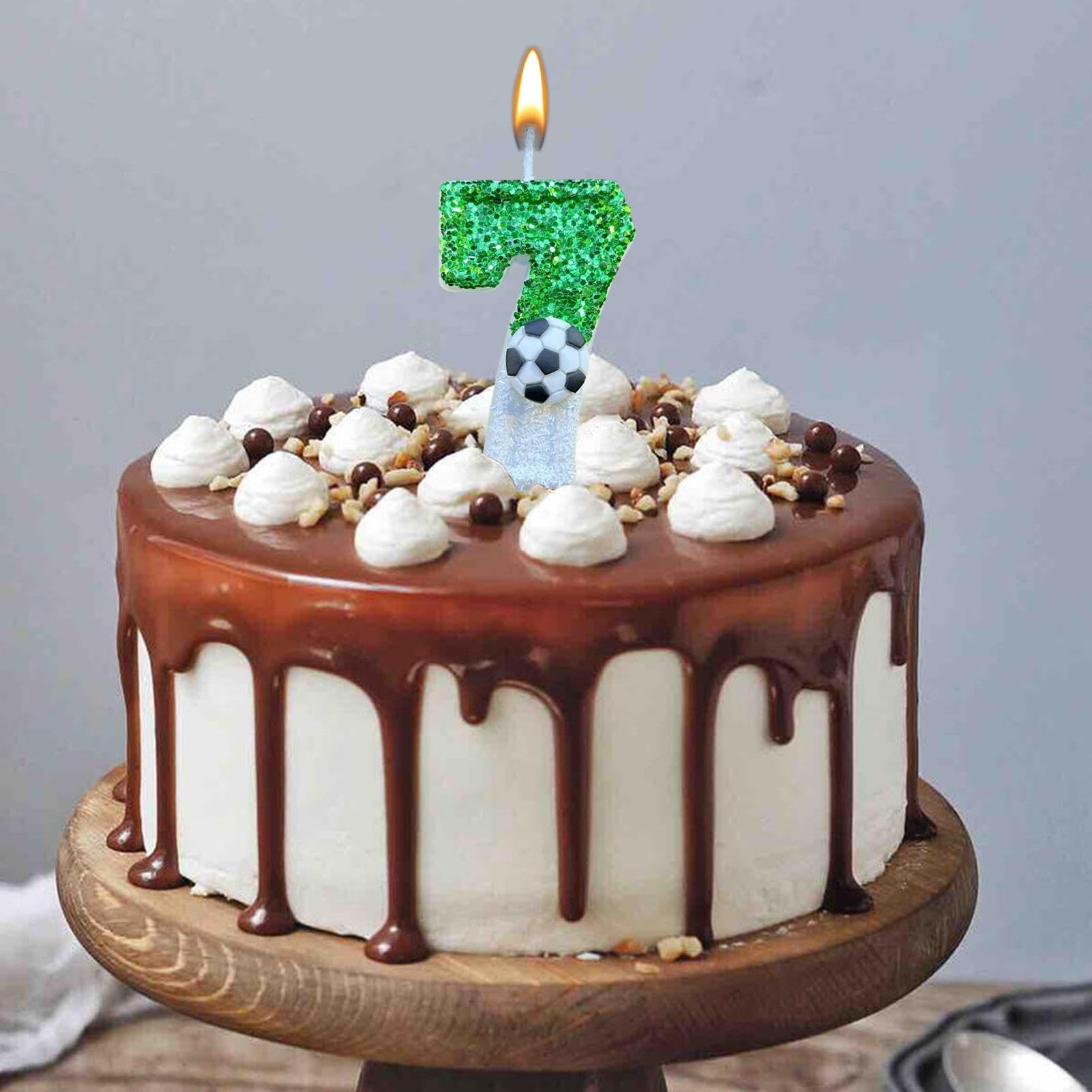 サッカーの誕生日ナンバーキャンドル、ケーキのキャンドルナンバー、装飾キャンドル、ケーキトッパーの装飾