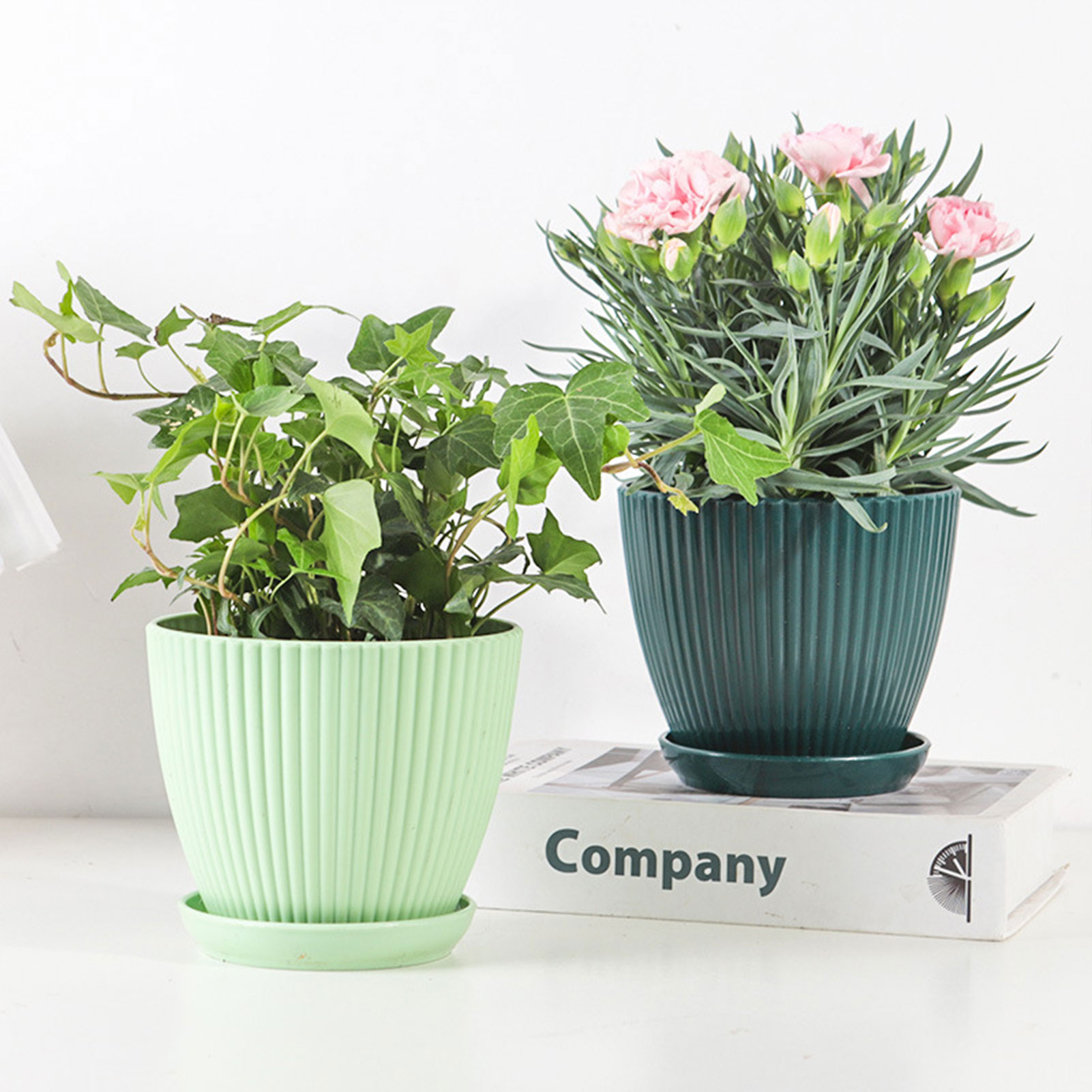 Resina Indoor Flower Planter, vasos de boca larga, ótimo para todas as plantas da casa