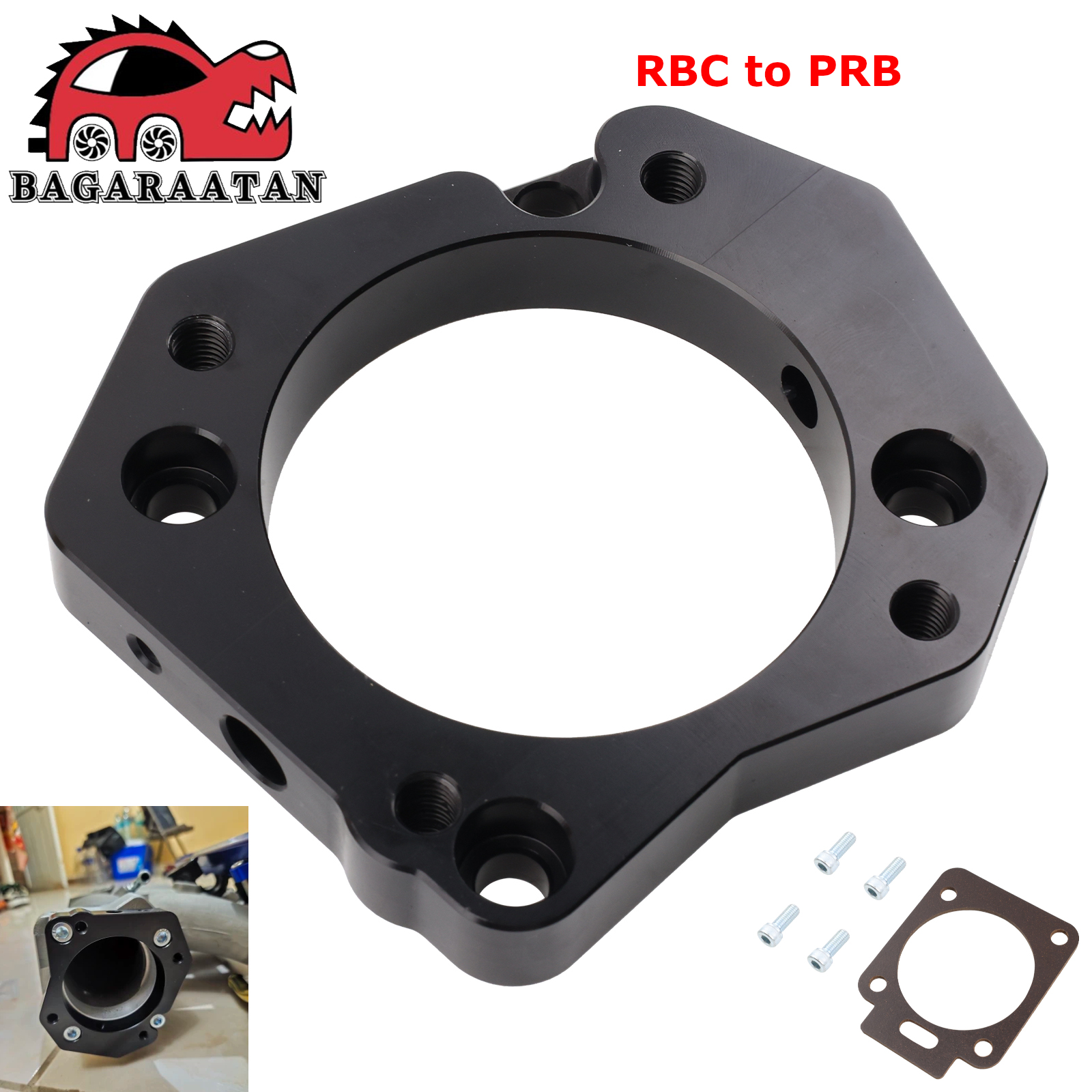 Zestaw adaptera korpusu przepustnicy 72mm RBC do PRB K Series K20 K24 do Honda Civic Si Acura RSX