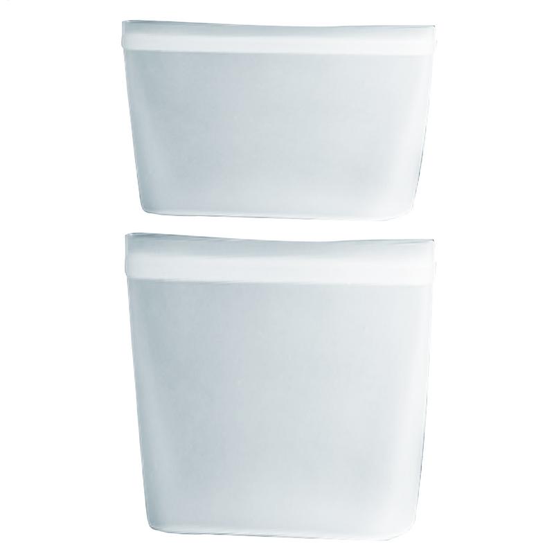 Sacos de armazenamento de alimentos de silicone à prova de vazamento reutilizáveis sacos de freezer recipientes à prova de vazamento preservação ziplock para viagens escritório em casa