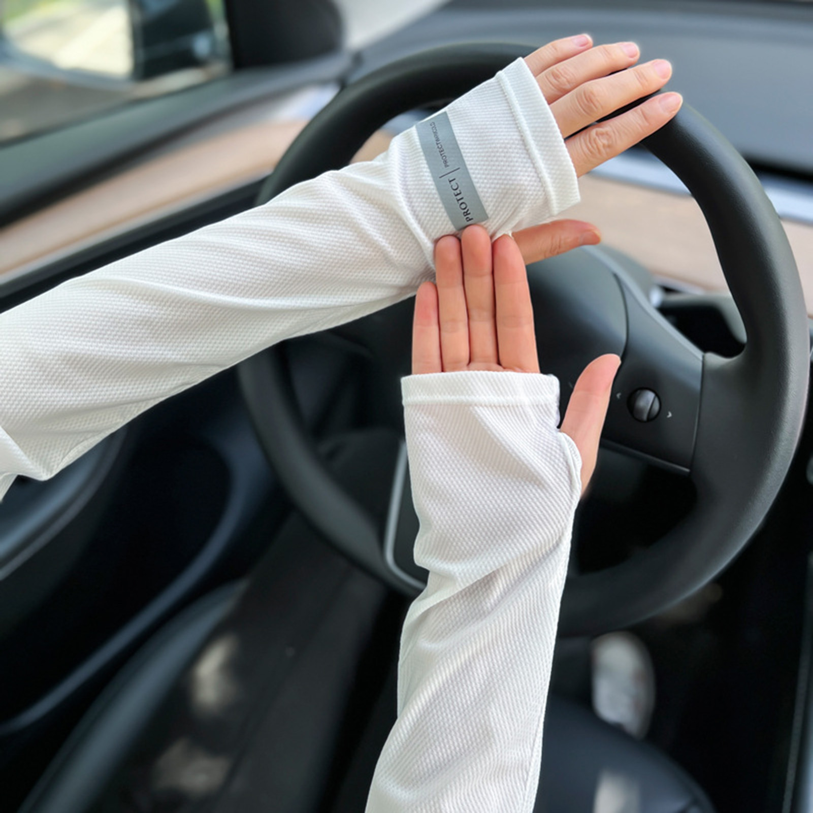 UV Sun Protection Cooling Arm Sleeves Super Soft Breathable Moisture-Wicking Arm Sleeves for Basketball Golf Football