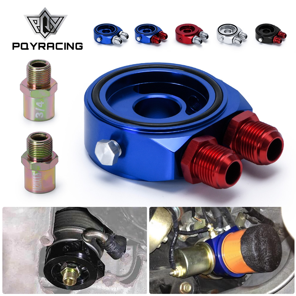 Pqy-Mobil Aluminium Universal Oil Filter Sandwich Adaptor untuk Minyak Pendingin Piring Kit AN10 PQY6721