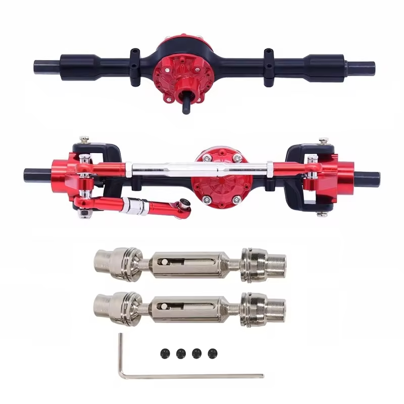 WPL C14 C24 C34 C44 C54 B14 B24 ensemble d'essieux avant et arrière en métal 1/16 RC pièces de mise à niveau de voiture accessoires