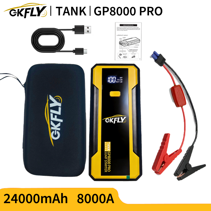 GKFLY 4000A 8000A Auto Startkabels Powerbank Accu Booster Oplader 12V Starttoestel Benzine Diesel Auto Start Booster