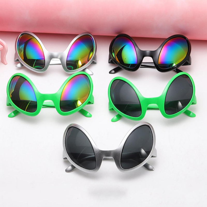 Nuevas gafas alienígenas divertidas gafas de sol para fiestas navideñas Halloween adultos chico suministros para fiestas lentes de arcoíris ET gafas de sol sombras