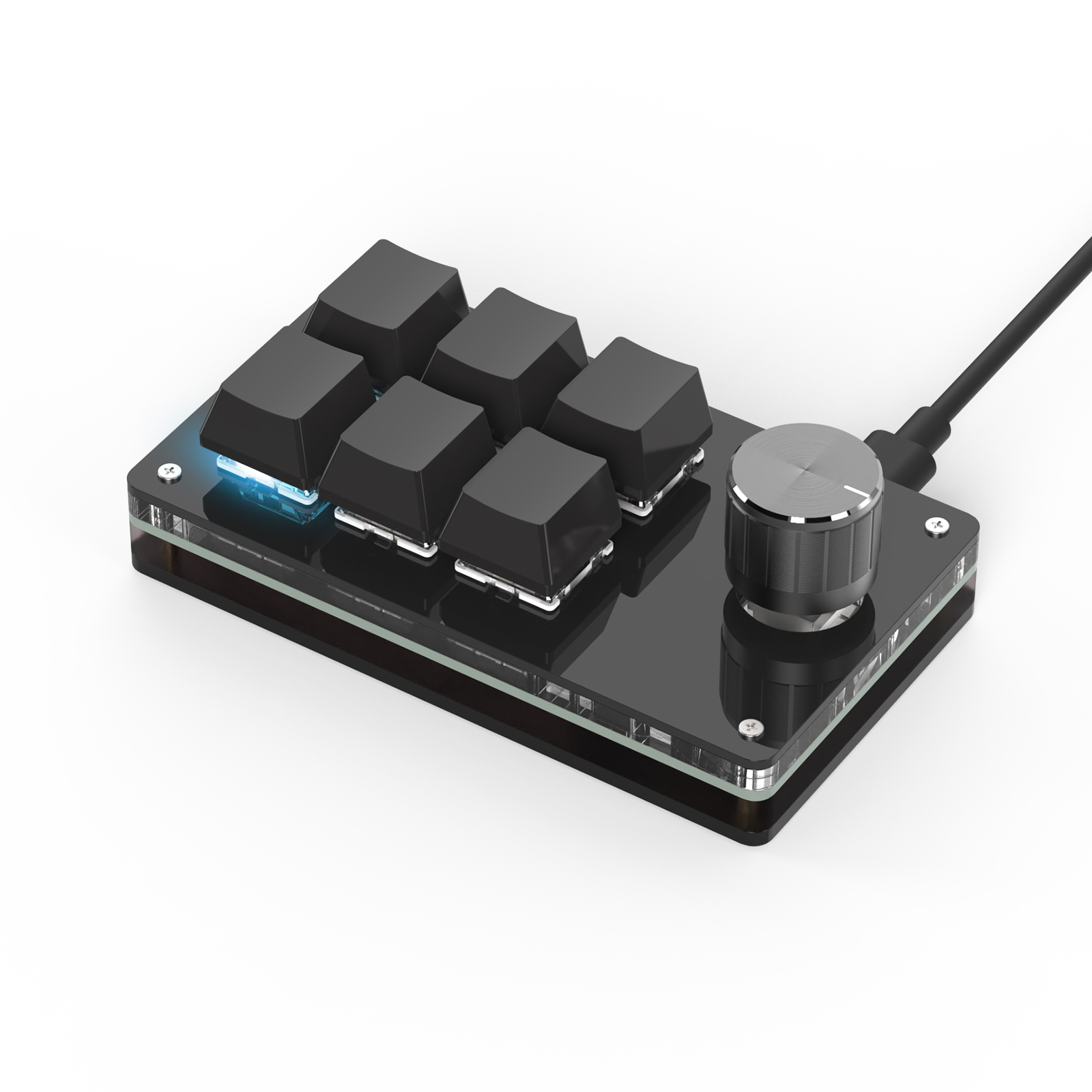 Mini clavier de programmation Macro RGB à 3 touches, pour jeux Photoshop, clavier Hotswap, copier coller, Mini bouton personnalisé, Macropad