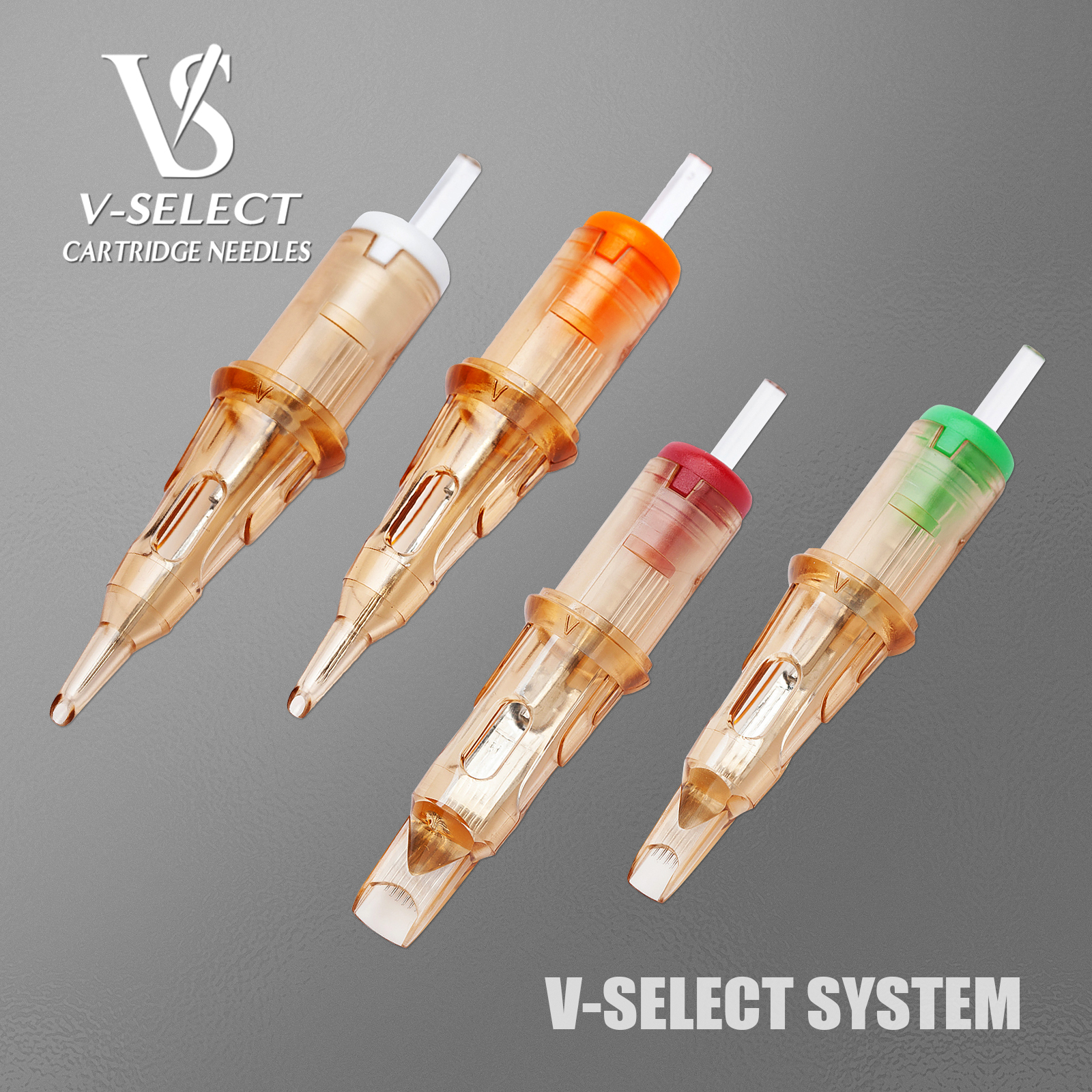Agulhas de cartucho de tatuagem EZ V-Select, forro redondo, Micro, maquiagem permanente, acessórios de tatuagem, #08, 0,25mm, #06, 0,18mm, 20 peças por caixa