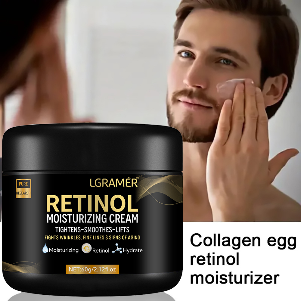 Crema hidratante facial de Retinol para hombres, crema hidratante de Retinol, antiarrugas, envejecimiento, hidratante, reduce los poros, blanqueamiento, Retinol suave