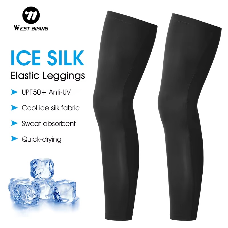 WEST BIKING letnie rękawy uciskowe na nogi rowerowe Outdoor Sports szybkoschnące legginsy chroniące kolana bieganie koszykówka anty UV