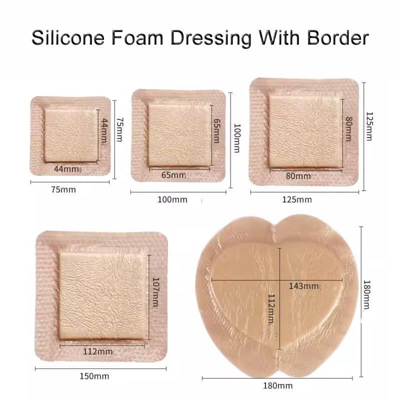 1 Stuks Siliconen Schuim Dressing Met Grens Lijm Gesteriliseerd Waterdicht Wondverband Gips Bandage Home Reizen Ehbo-kit