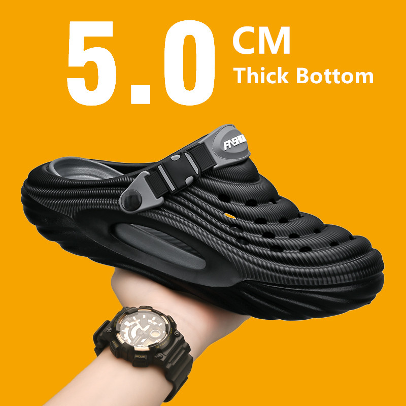 Nuevas Sandalias de Verano para Parejas, Modelo con Orificios, Ligeras, para Playa, Sandalias Impermeables Baotou para Hombre y Mujer