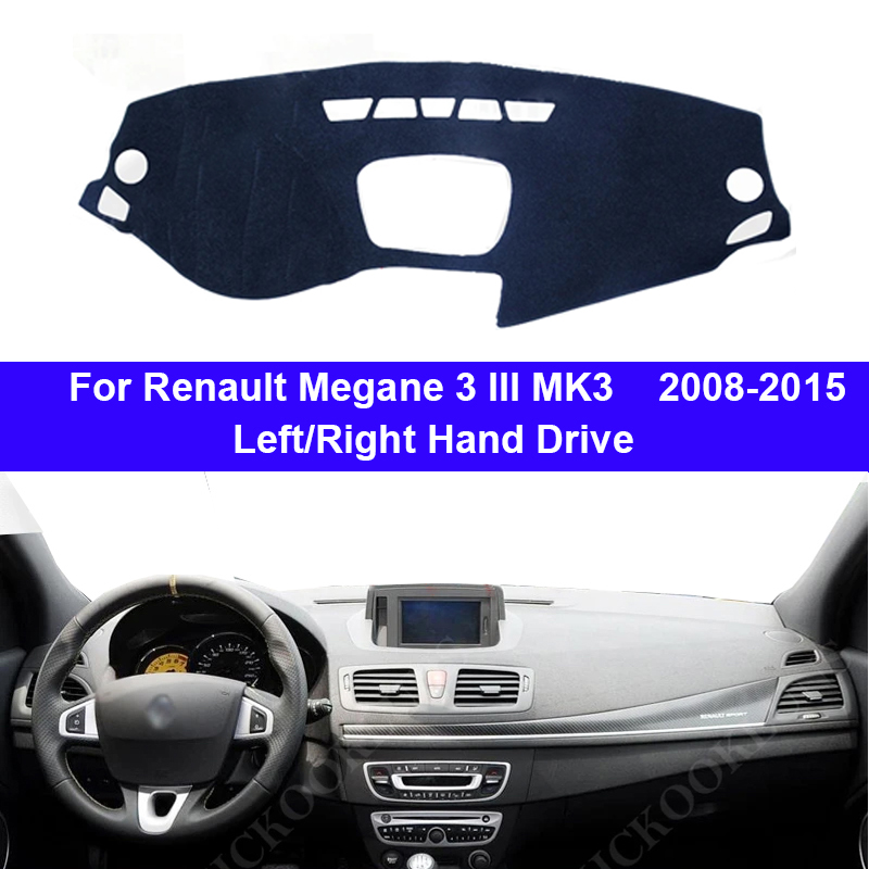 Auto Dashboard Cover Voor Renault Megane 3 III MK3 2008-2015 Middenconsole Protector Tapijt Dashmat zonnescherm Accessoires