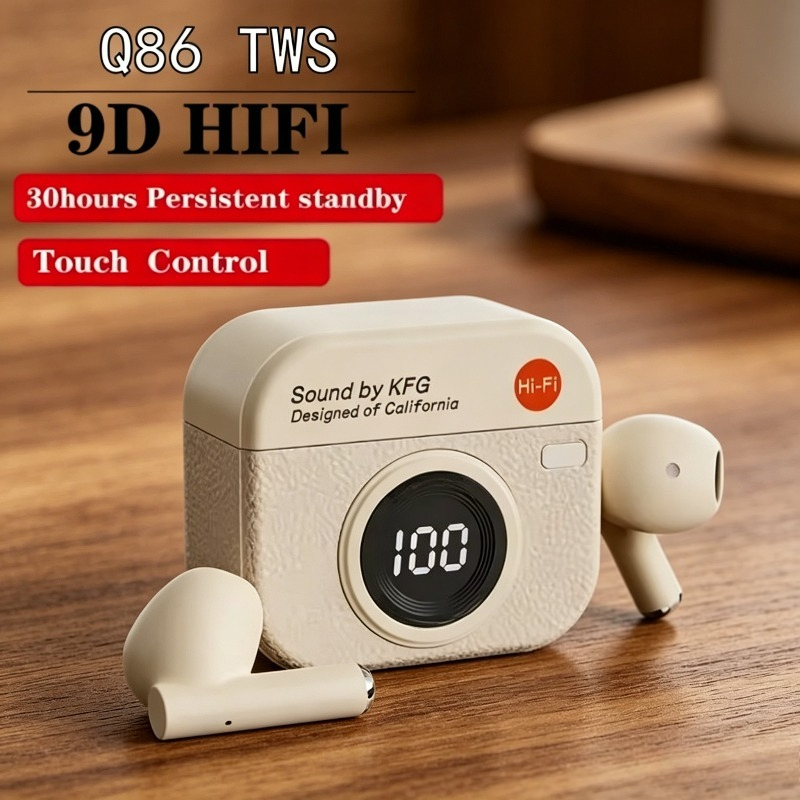 Auriculares inalámbricos originales Q86 TWS para juegos, auriculares Bluetooth con micrófono, auriculares de alta fidelidad con bajos profundos.