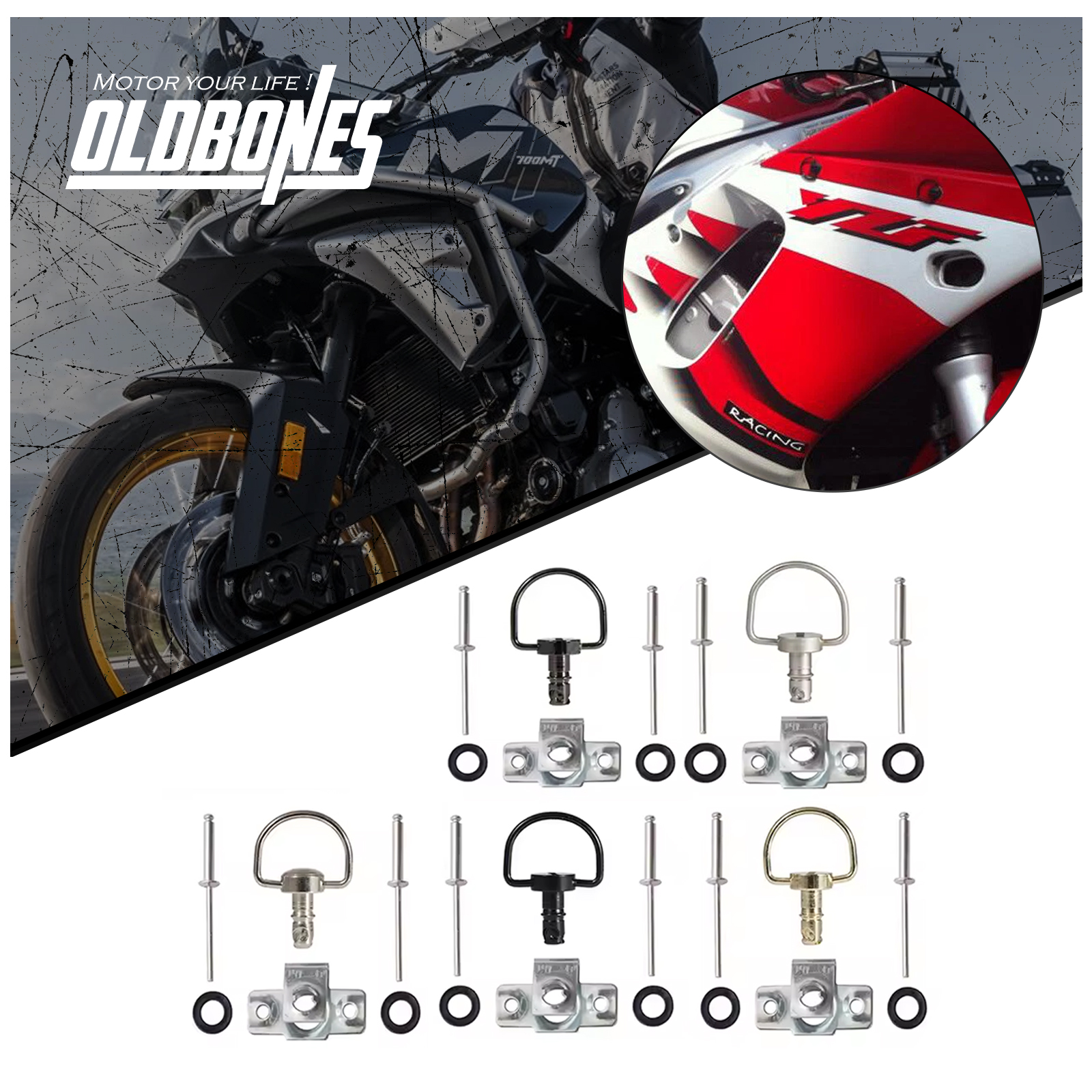 14MM uniwersalny nowy szybkozłączka d-ring Turn Race zapięcie do Honda dla Yamaha dla Suzuki