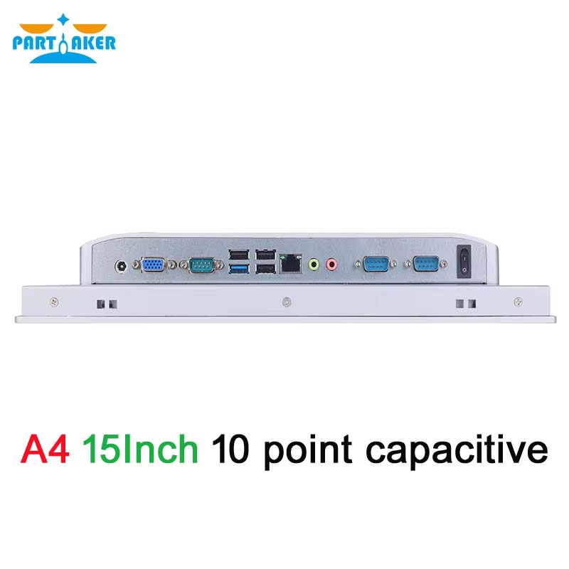 15 Inch LED Industrial Panel PC 10 Point Capacitive Touch Screen Intel J1900 J6412 I3 I5 All In One Computer Front Panel IP65