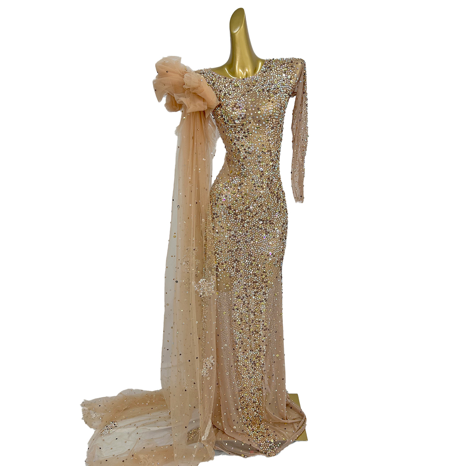 Luxo ver através de malha cristais maxi vestidos de aniversário vestido de festa de casamento senhoras bodycon formal baile de formatura vestido de noite shacha