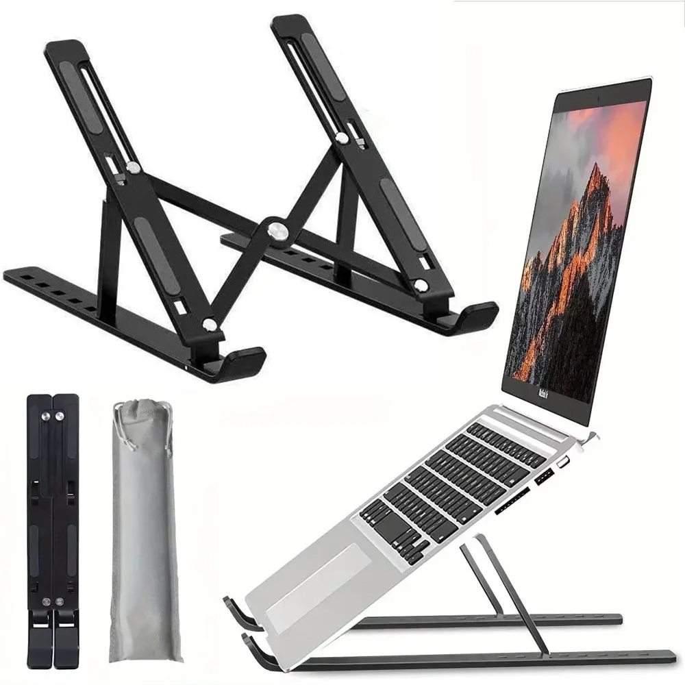 Przenośna Aluminiowa Podstawka Pod Laptopa Stacja Dokująca do Notebooka Uchwyt Komputerowy do Macbooka Akcesoria Komputerowe Składany Stojak na Laptopa