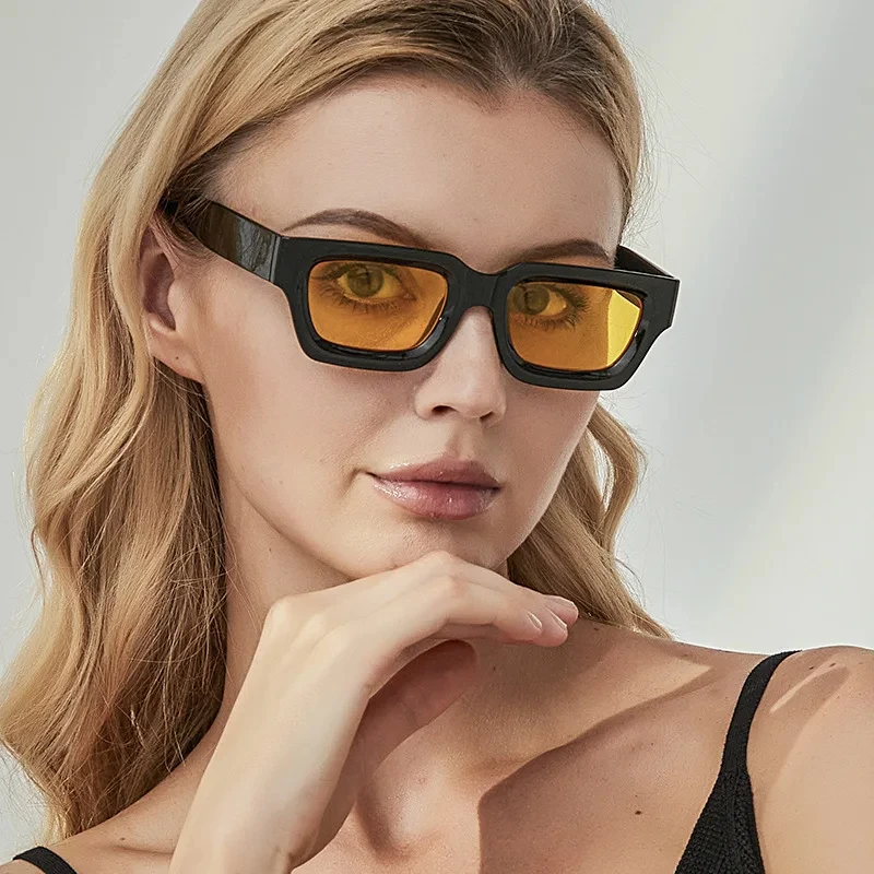 Moda verano Retro Punk gafas de sol rectangulares UV400 gafas de sol hombres mujeres moda Vintage pequeñas gafas de sol cuadradas gafas
