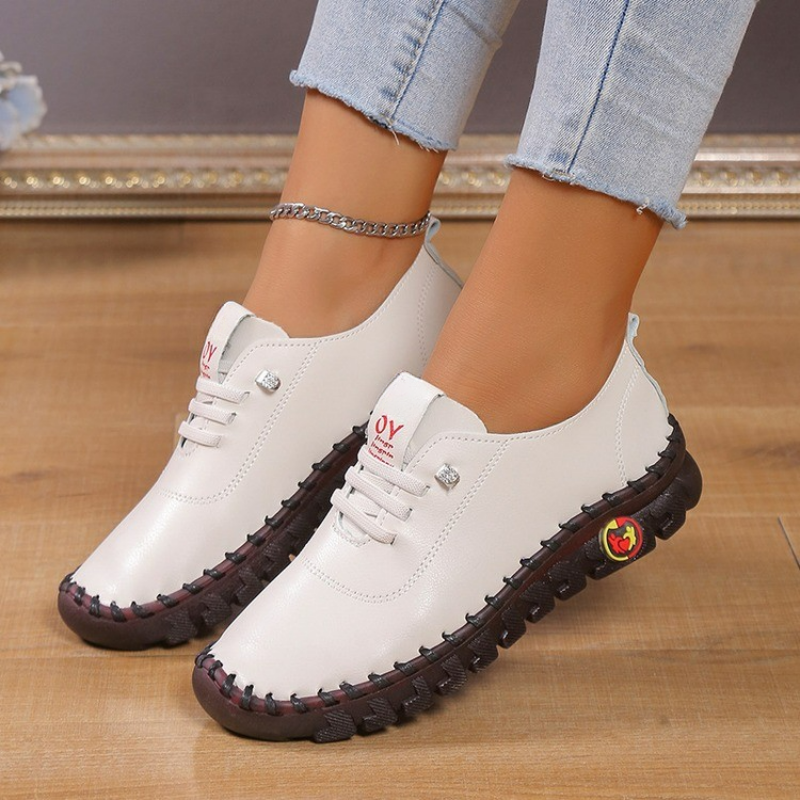 Tênis confortáveis para mulheres, mocassins planos, sapatos deslizantes, sapatilhas macias, sapatos femininos casuais, novo